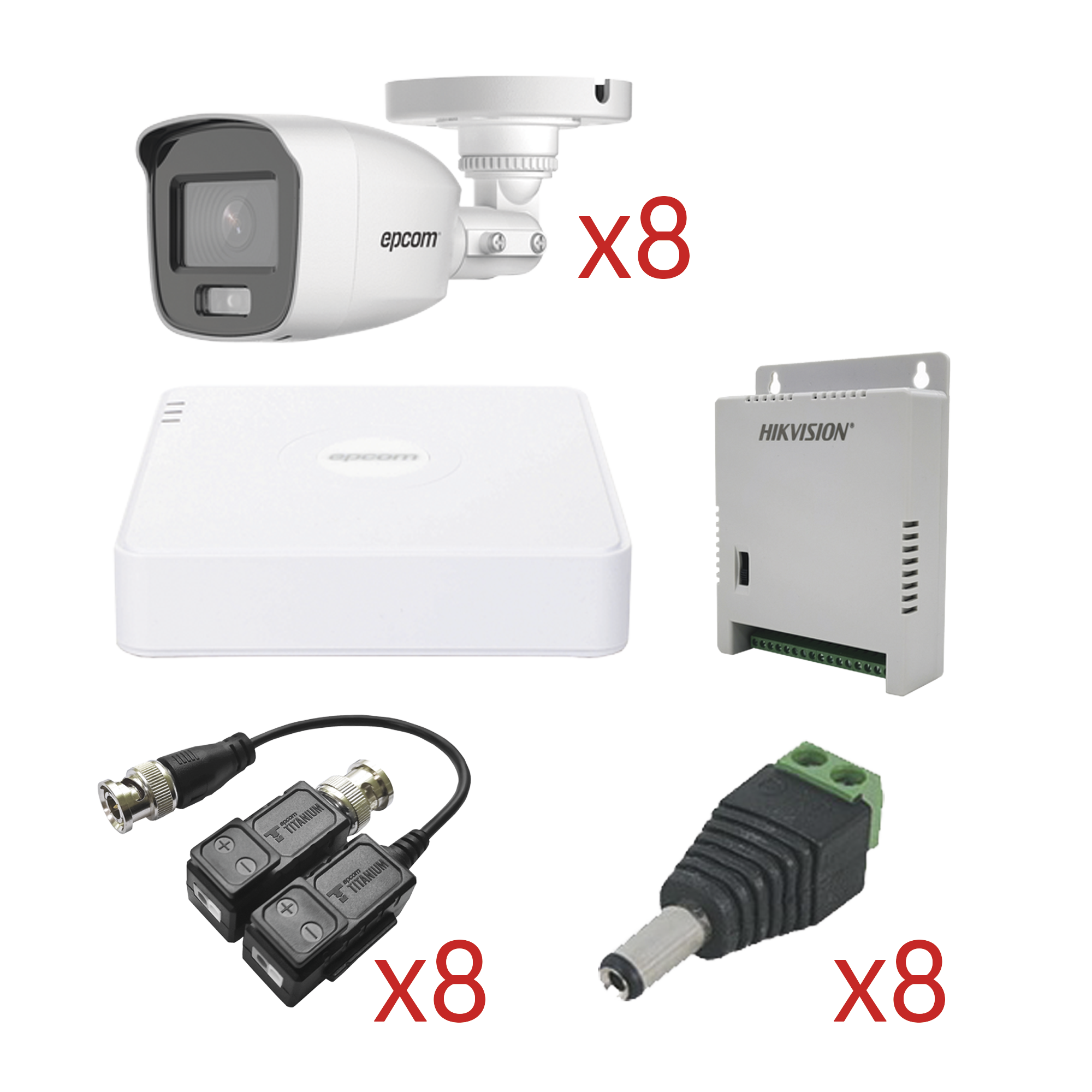 KIT TurboHD con Audio 1080p / DVR 8 Canales 1080p lite / 8 Cámaras Bala (exterior 2.8 mm) / Transceptores / Conectores / Fuente de Poder / AUDIO POR COAXITRON KIT TurboHD con Audio 1080p / DVR 8 Canales 1080p lite / 8 Cámaras Bala (exterior 2.8 mm) / Transceptores / Conectores / Fuente de Poder / AUDIO POR COAXITRON